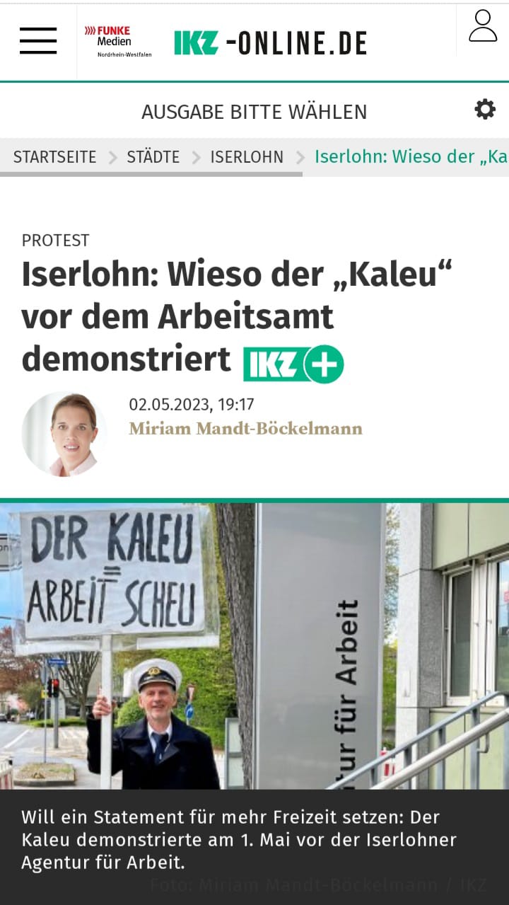 IKZ online und Artikel in der Zeitung am 02.05.23